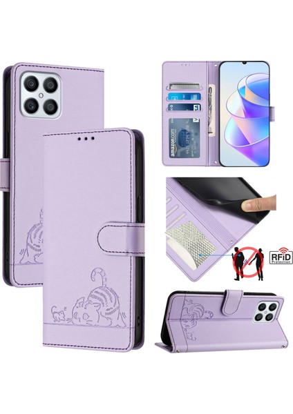 Honor PLAY6T Pro 5g Için Kedi Desenli Kılıf (Yurt Dışından)