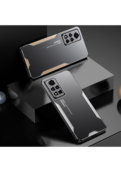 Onur V40 5g Için Tpu Hibrit Metal Telefon Kılıfı (Yurt Dışından)