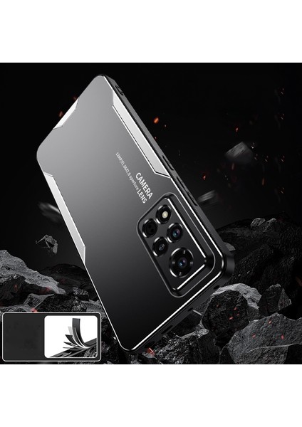 Onur V40 5g Için Tpu Hibrit Metal Telefon Kılıfı (Yurt Dışından)