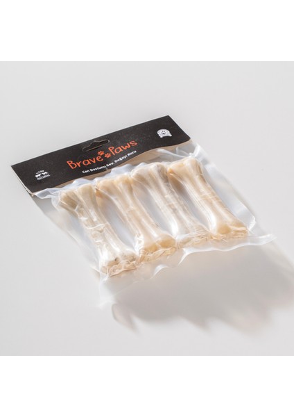 %100 Doğal Köpek Pres Kemiği Beyaz 50GR*4 200 Gram 12 cm 4'lüpaket