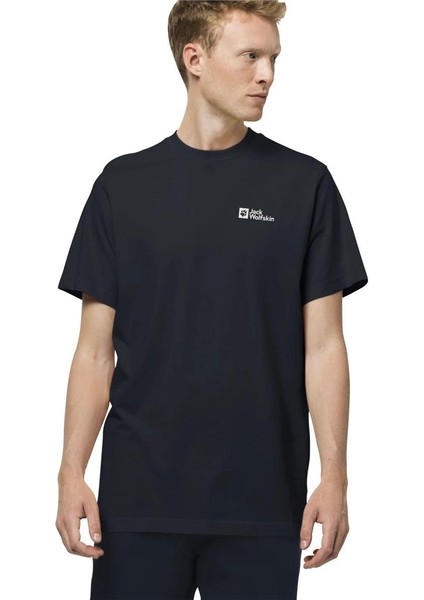 Jack Wolfskin Essential M Erkek Lacivert T-Shirt