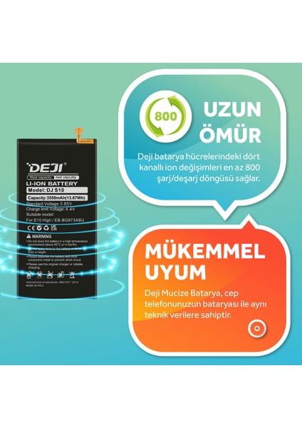 Samsung Galaxy S10 Mucize Batarya 3550 mAh modelleri