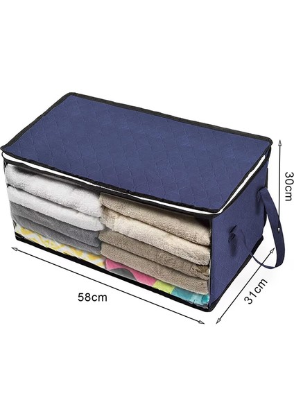 Yorgan Saklama Torbaları, 3 Adet Katlanabilir Yorgan Saklama Çantası Toz Geçirmez Nem Geçirmez Şeffaf Pencere Fermuar Kapatma Büyük Kapasiteli Gardırop Battaniye Havlu Yastık Kıyaf (Yurt Dışından) fırsatları