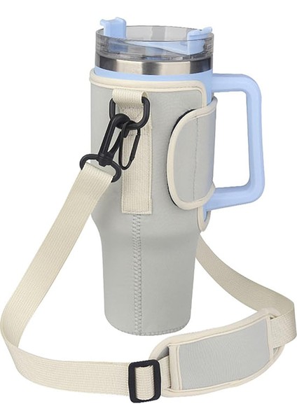 Bardak Taşıyıcı 40OZ Tumbler Saplı Tutucu Ayarlanabilir Omuz Askısı Bağlantı Elemanı Seyahat Su Şişesi Bardak Kol Saklama Taşıma Çantası Tumbler Saklama Çantası (Yurt Dışından)