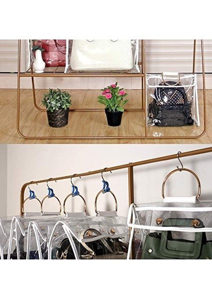 Çanta Için Toz Torbaları Anahtar Saplı Fermuar Dolap Için Yerden Tasarruflu Tutucu, Şeffaf Pvc Çanta Tozsuz Kapak Nem Geçirmez Çanta Saklama Çantası (B) (Yurt Dışından) fiyatları