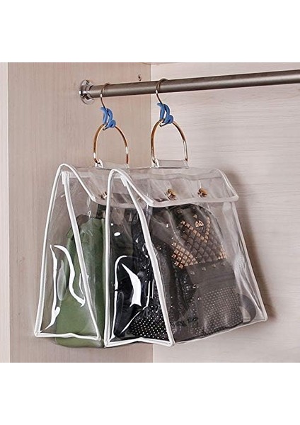 Çanta Için Toz Torbaları Anahtar Saplı Fermuar Dolap Için Yerden Tasarruflu Tutucu, Şeffaf Pvc Çanta Tozsuz Kapak Nem Geçirmez Çanta Saklama Çantası (B) (Yurt Dışından) fırsatları