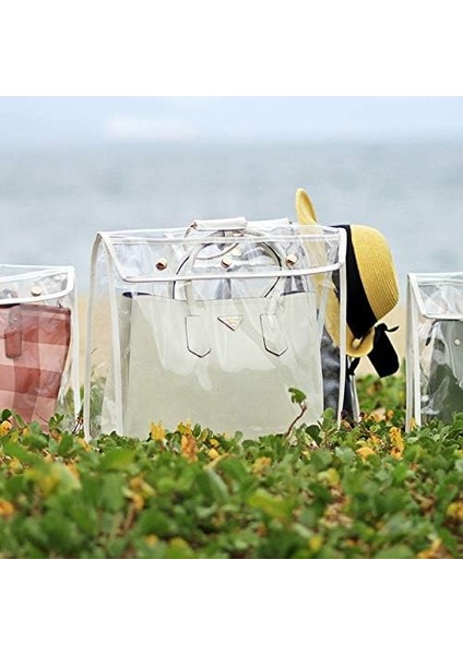 Çanta Için Toz Torbaları Anahtar Saplı Fermuar Dolap Için Yerden Tasarruflu Tutucu, Şeffaf Pvc Çanta Tozsuz Kapak Nem Geçirmez Çanta Saklama Çantası (B) (Yurt Dışından) indirimleri