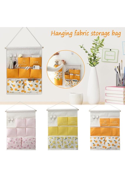 Duvara Asılan Saklama Çantası, Portakal Elma Limon Desenli Duvar Dolabı Asılı Depolama Düzenleyici Yatak Düzenleyici Kapı, Duvar, Dolap, Yatak Için Asılı Cep (Elma Deseni, A) (Yurt Dışından) fırsatları