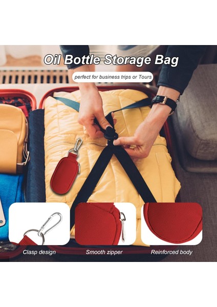 Organizatör Çantası Yerden Tasarruf Sağlayan Pratik 10 Izgaralı Uçucu Yağ Şişesi Depolama Organizatör Kırmızı (Yurt Dışından) fırsatları