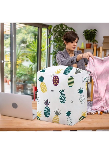 Giysi Saklama Istiflenebilir Organizatör Kutuları Taşınabilir Katlanabilir Kumaş Organizatör, Giyim Yorgan Battaniye Yatak Düzenleme Için Dayanıklı Saplı ve Fermuarlı (Yurt Dışından) modelleri