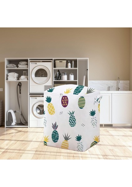 Giysi Saklama Istiflenebilir Organizatör Kutuları Taşınabilir Katlanabilir Kumaş Organizatör, Giyim Yorgan Battaniye Yatak Düzenleme Için Dayanıklı Saplı ve Fermuarlı (Yurt Dışından) fırsatları