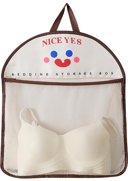 Duvar Asılı Örgü Çanta Karikatür Baskı Büyük Yük Taşıyan Görünür Büyük Açılış Oyuncaklar Iç Çamaşır Çöp Torbası Organizatör Ev Ofis Saklama Çantası Kahve (Yurt Dışından)