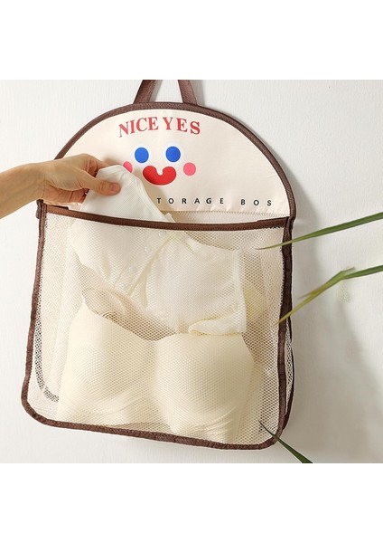 Duvar Asılı Örgü Çanta Karikatür Baskı Büyük Yük Taşıyan Görünür Büyük Açılış Oyuncaklar Iç Çamaşır Çöp Torbası Organizatör Ev Ofis Saklama Çantası Kahve (Yurt Dışından) fırsatları