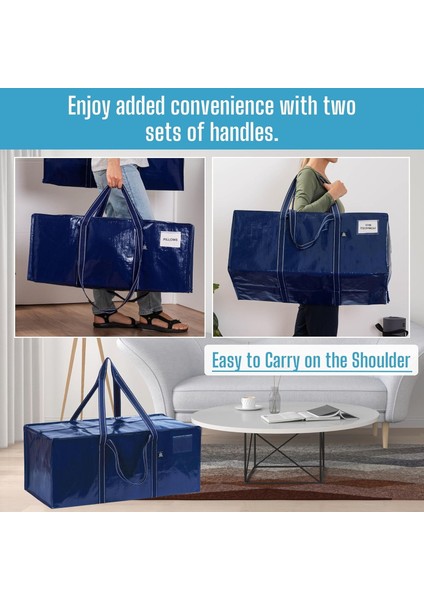 2 Paket Taşıma Çantası Üniversiteye Taşınma Için Ağır Hizmet Saklama Torbaları, Ekstra Büyük Taşıma Malzemeleri - Paketleme, Seyahat, Kamp, Üniversite Yurdu ve Çamaşırhane Için Day (Yurt Dışından) modelleri