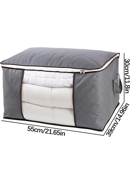 Fermuarlı Büyük Saklama Torbaları, 90L Dolap Düzenleyici Kulplu Saklama Kapları, Giysi Saklama Kapları Yatak Yorgan Battaniye (Yurt Dışından) modelleri