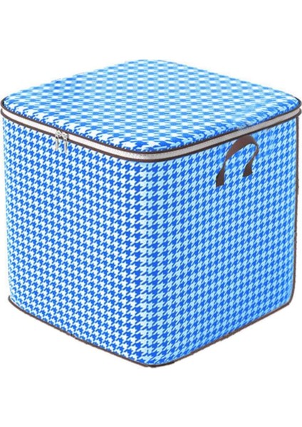 Yorgan Saklama Çantası Dolap Organize Saklama Sepeti Hareketli Giysi Paketleme Taşınabilir Saklama Çantası Ev (Mavi, C) (Yurt Dışından)