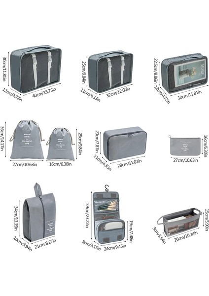 10 Adet/takım Bagaj Organizatörler Çanta Seyahat Için Su Geçirmez Ambalaj Küp Saklama Torbaları Bavullar Için Ipli Çanta Bagaj Organizatörler Çanta (Yurt Dışından) modelleri