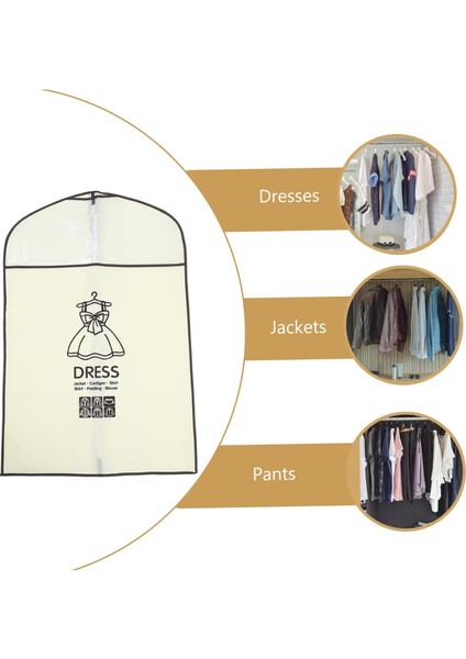 5 Adet Giyim Tozluk Palto Kapak Asılı Elbise Örtüsü Takım Elbise Koruyucu Kapak Ceket Saklama Çantası Elbise Saklama Çantası Elbise Çantası Giyim Çantası Kıyafet Saklama Çantası Do (Yurt Dışından) modelleri