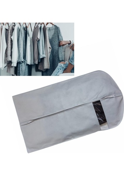 Asılı Giysi Çantası Elbise Örtüsü 60X110 cm Dokuma Olmayan Su Geçirmez Giysiler Asılı Kapak Çantası Tam Fermuarlı Elbise Çantaları Asılı Giysi Dolabı Depolama Seyahati Için (Yurt Dışından) modelleri