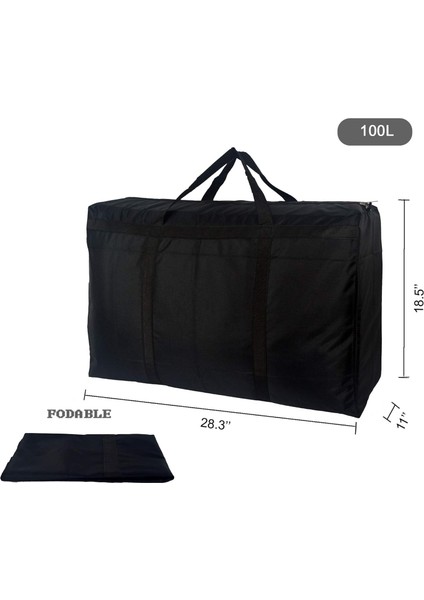 100 L Ekstra Büyük Saklama Torbaları, Sağlam Katlanabilir Hareketli Çanta, Yatak Altı Saklama Alanı, Giysiler, Yorganlar, Battaniyeler, Yastıklar, Süs Eşyaları Için Seyahat Kargo S (Yurt Dışından) modelleri