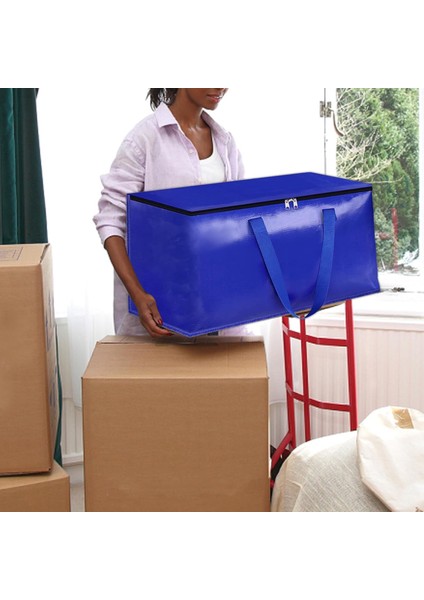 2 Paket Ağır Hizmet Taşıma Çantaları, Fermuarlı ve Etiket Cepli Ekstra Büyük Paketleme Çantaları, Yerden Tasarruf Için Kulplu Taşıma Çantaları, Taşıma Için Elbise Saklama Çantası, (Yurt Dışından)
