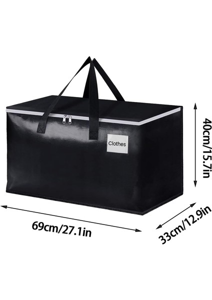 2 Paket Ağır Hizmet Taşıma Çantaları, Fermuarlı ve Etiket Cepli Ekstra Büyük Paketleme Çantaları, Yerden Tasarruf Için Kulplu Taşıma Çantaları, Taşıma Için Elbise Saklama Çantası, (Yurt Dışından) fırsatları