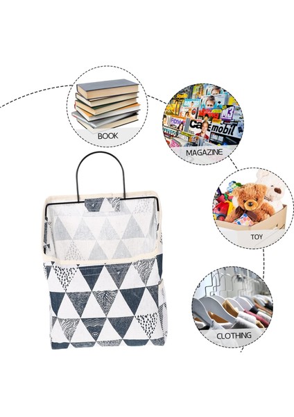 Saklama Çantası Asılı Düzenleme Sepeti Dolap Üzeri Kese Depolama Kılıfı Asılı Klozet Organizatör Metal Gardırop Dolabı Asılı Cep Organizatör Kanvas Ev Saklama Kutusu (Yurt Dışından) fırsatları