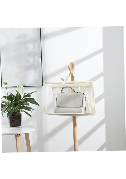 Çantalar Için Toz Torbaları, Çanta Saklama Organizatörü Çantalar Için 5 Boyutlu Şeffaf Toz Torbaları Fermuarlı ve Kulplu Toz Torbaları Çantalar Için Çanta Saklama Çanta Bej Saklama (Yurt Dışından) modelleri