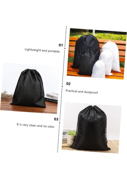 1 Takım 15 Adet Ipli Çanta Saklama Torbaları Seyahat Saklama Çantası Kumaş Çamaşır Çantası Ipli Çamaşır Torbası Saklama Paketi Siyah Çanta Dokunmamış Kumaş Çanta Dokumasız Çanta Ay (Yurt Dışından) modelleri