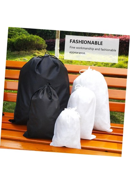 1 Takım 15 Adet Ipli Çanta Saklama Torbaları Seyahat Saklama Çantası Kumaş Çamaşır Çantası Ipli Çamaşır Torbası Saklama Paketi Siyah Çanta Dokunmamış Kumaş Çanta Dokumasız Çanta Ay (Yurt Dışından) fırsatları