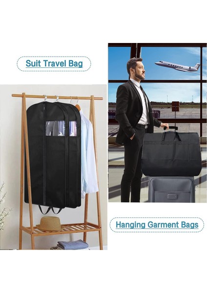 43" Dolapta Saklama ve Seyahat Için Takım Elbise Çantaları, Erkekler ve Kadınlar Için 4" Körüklü Askılı Elbise Çantaları, Giysiler, Paltolar, Ceketler, Gömlekler, Elbiseler Için Sa (Yurt Dışından) fiyatları