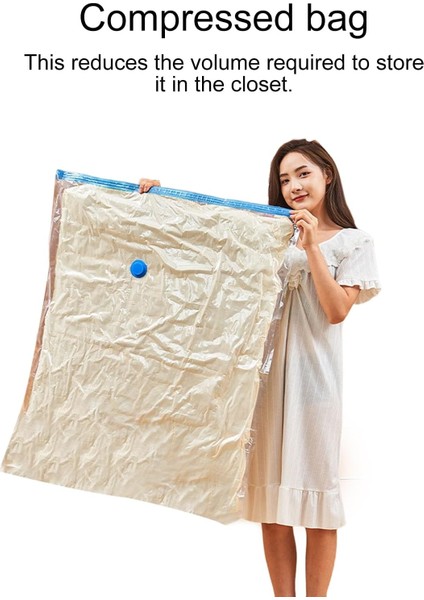 Hava Geçirmez Saklama Çantası Uzay Tasarrufu Seyahat Için Vakum Torbaları Kalınlaşmış Giysiler Sıkıştırma Mühürleyen Battaniye Yatak Giyim Organizatör Verimli Şeffaf M (Yurt Dışından) modelleri