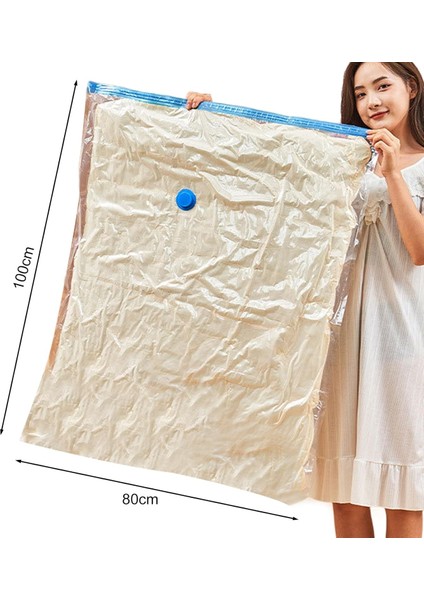 Hava Geçirmez Saklama Çantası Uzay Tasarrufu Seyahat Için Vakum Torbaları Kalınlaşmış Giysiler Sıkıştırma Mühürleyen Battaniye Yatak Giyim Organizatör Verimli Şeffaf M (Yurt Dışından) indirimleri