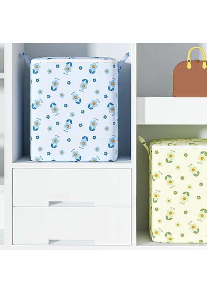 Yatak Odası Giysi Saklama Çantası Giysi Saklama Çantası Büyük Kapasiteli Çiçek Baskı Çift Saplı Toz Geçirmez Nem Geçirmez Yorgan Organizatör Bej M (Yurt Dışından) fiyatları