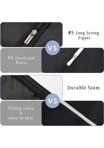 Seyahat Için 42" Ağır Hizmet Elbise Çantaları, Dolapta Saklama Için Elbise Çantaları, Yırtılmaya Dirençli Cepli ve Kulplu Asılı Elbise Çantası, Ceket, Elbise, Ceket, Gömlek Için Si (Yurt Dışından) fırsatları