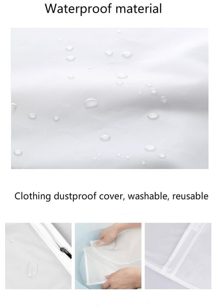 3D Fermuar Toz Elbise Kapak Su Geçirmez Giysi Saklama Dolap Takım Elbise Çanta Dolap Askıları Durumda Giyim Kapak Toz Torbası Asılı Organizatör (Yurt Dışından) fırsatları