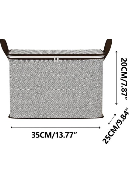 Dokumasız Fermuarlı Saklama Çantası, Büyük Giysi Saklama Kutuları, Fermuarlı Katlanabilir Yorgan Saklama Kapları, Kapaklı Seyahat Büyük Kapasiteli Giyim Saklama Çantası (18L(35 * 2 (Yurt Dışından) modelleri
