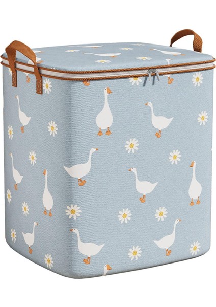 Kumaş Için Saklama Çantası 180L Istiflenebilir Kumaş Saklama Küpü Katlanabilir Battaniye Saklama Ağır Hizmet Kulpları ve Oturma Odası Yorgan Yastıkları Için Çift Fermuarlar Yorgan (Yurt Dışından)