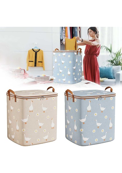 Kumaş Için Saklama Çantası 180L Istiflenebilir Kumaş Saklama Küpü Katlanabilir Battaniye Saklama Ağır Hizmet Kulpları ve Oturma Odası Yorgan Yastıkları Için Çift Fermuarlar Yorgan (Yurt Dışından) fiyatları