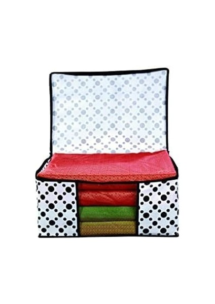 Mandi Giysi Örtüsü Dokunmamış Baskılı Sari Örtüsü Sari Organizatör Şeffaf Ön Saklama Torbaları Giysiler Için 1'li Paket (Siyah Beyaz) (Yurt Dışından) fiyatları