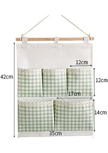 Kumaş Duvar Kapı Dolap Asılı Saklama Çantası Küçük Pamuk Asılı Cep Kapı Asılı Organizatör Cepler (Yurt Dışından) fırsatları