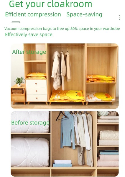 Sıkıştırma Torbası, Saklama Torbası, Vakum Sıkıştırma Torbası, Ekstra Büyük Kalınlaştırılmış Yorgan, Giyim, Ev Tipi Vakum Torbası, Sıkıştırma Torbası (6 Paket), El Pompası (Yurt Dışından) modelleri