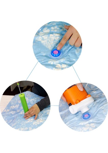 6 Adet Giysi Paketleme Çantası Vakum Saklama Çantası El Pompası ile Yerden Tasarruf Çanta Kumaş Sıkıştırılmış Çanta Battaniye Paketleme Çantası (Yurt Dışından) fiyatları