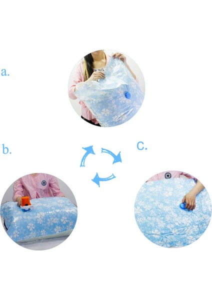 6 Adet Giysi Paketleme Çantası Vakum Saklama Çantası El Pompası ile Yerden Tasarruf Çanta Kumaş Sıkıştırılmış Çanta Battaniye Paketleme Çantası (Yurt Dışından) fırsatları