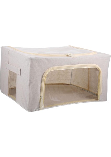 Şeffaf Pencere Saklama Çantası Katlanır Tote Çanta Polyester Pamuk Nefes Alabilir Saklama Çantası (Yurt Dışından)