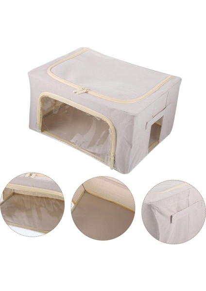 Şeffaf Pencere Saklama Çantası Katlanır Tote Çanta Polyester Pamuk Nefes Alabilir Saklama Çantası (Yurt Dışından) fiyatları