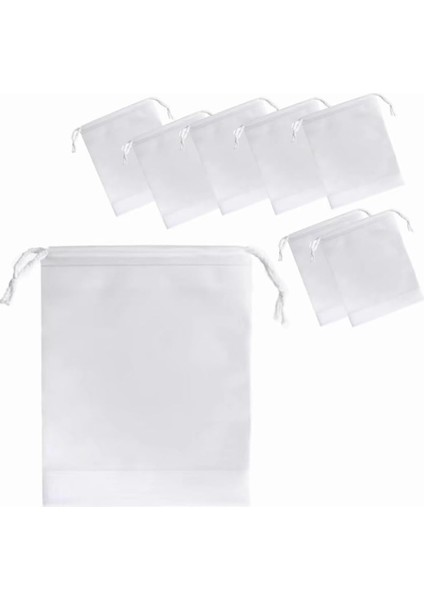 8 Adet Şeffaf 15.7X11.8 Inç Halatlı Büyük Saklama Torbaları, Su Geçirmez ve Toz Geçirmez Ipli Çantalar, Seyahat Makyajının Olmazsa Olmaz Aksesuarları, Yerden Tasarruf Sağlayan Sakl (Yurt Dışından)