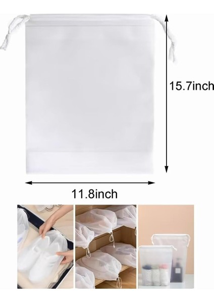 8 Adet Şeffaf 15.7X11.8 Inç Halatlı Büyük Saklama Torbaları, Su Geçirmez ve Toz Geçirmez Ipli Çantalar, Seyahat Makyajının Olmazsa Olmaz Aksesuarları, Yerden Tasarruf Sağlayan Sakl (Yurt Dışından) fiyatları