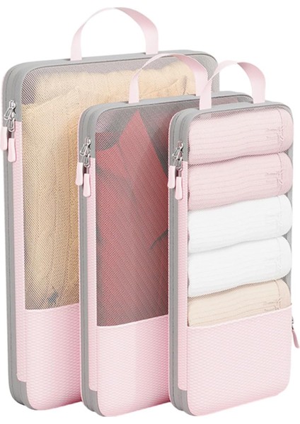 Zqa 3'lü Paket Yerden Tasarruflu Sıkıştırma Saklama Torbaları Giyim Için Set Ev Eşyaları Konteynerler Yatak Organizatör Ev Için (Yurt Dışından)