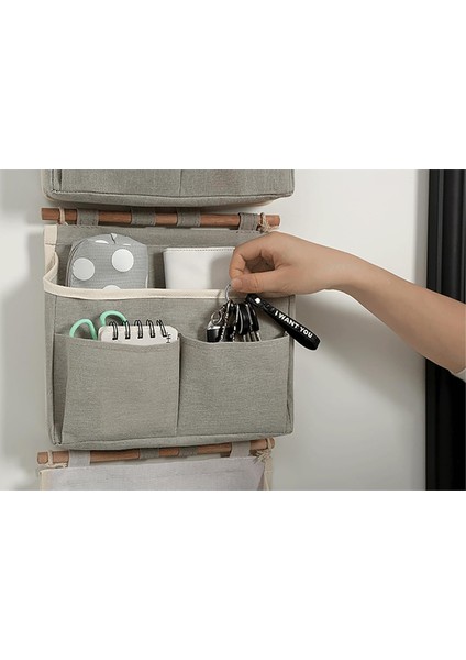 Asılı Depolama Organizatör 2 Adet Su Geçirmez Duvar Asılı Çanta Keten Pamuk Organizatör Duvar Sepeti, Yatak Odası Banyo Mutfak Için Kanca ile Dolap Asılı Kese (Yurt Dışından) fiyatları
